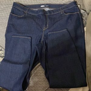 WOMENS OLD NAVY SUPER SKINNY MID RISE JEANS, SIZE 22, TALL